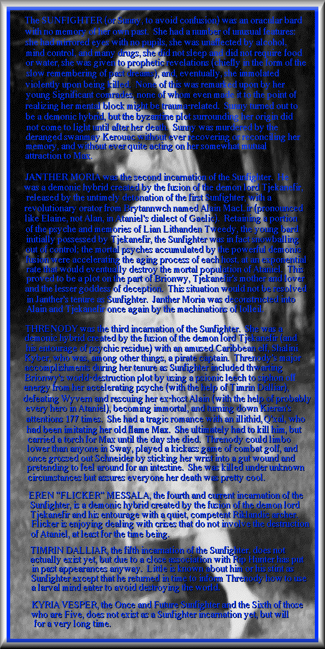 Incarnations of the Sunfighter